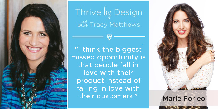 marie forleo thrive by design tracy matthews jewelry business marketing