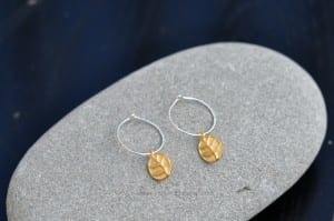 Sterling-Silver-Tiny-Hoops-and-Gold-Leaves-3