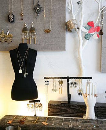 image of jewelry display at a creative business
