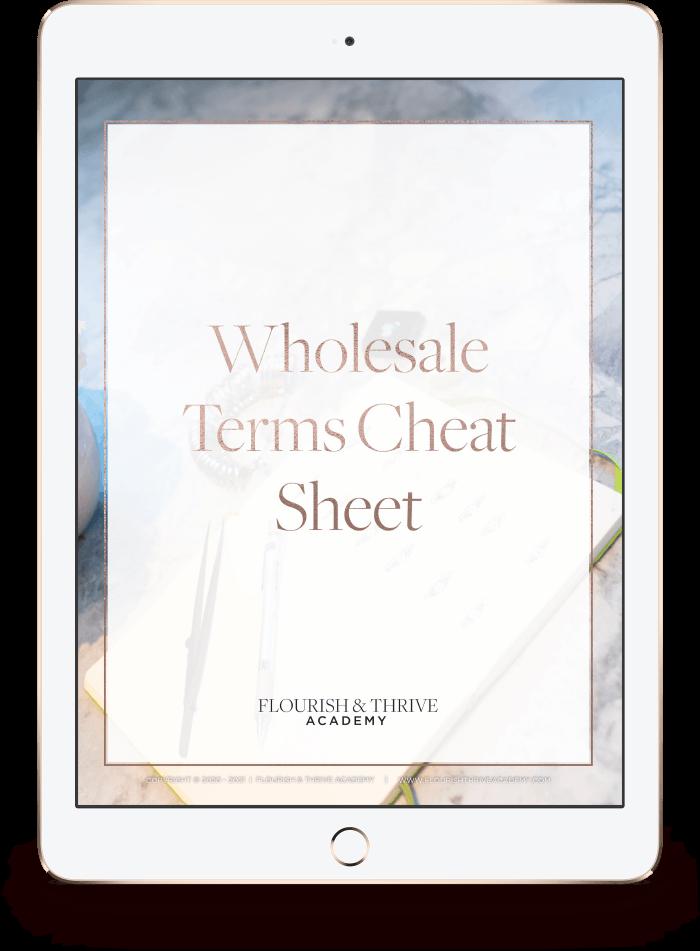 Wholesale Bundle - Terms Cheat Sheet