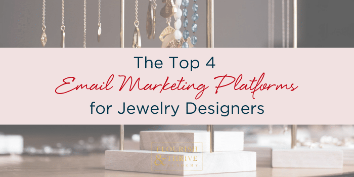 image of jewelry and banner with the top email marketing platforms